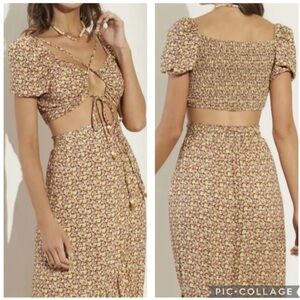 Maaji‎ Radiant Crop Top In Natural Meadow Autumn M